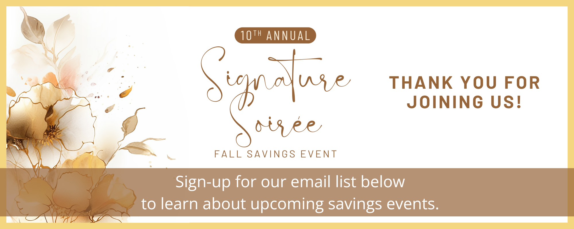 Savings Event Sign up link
